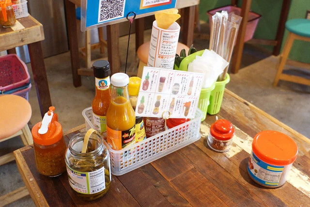 豊富な調味料
