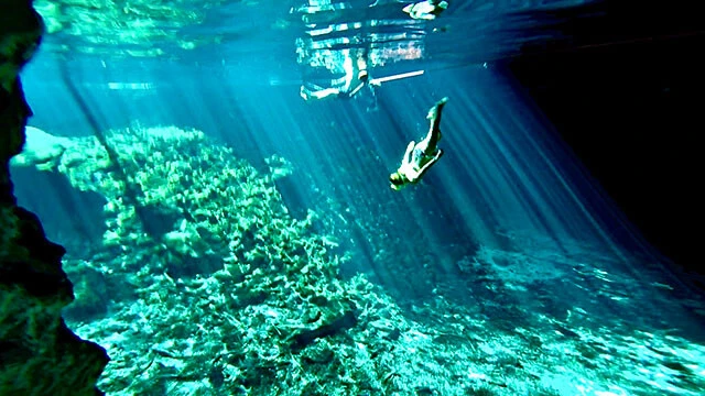 「グランセノーテ」の光のカーテン