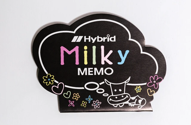 ハイブリッドミルキーブランドのメモパッド