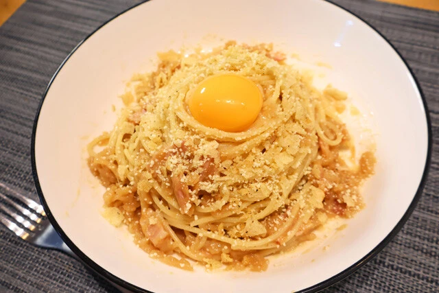 （５）完成！「天下一品のポテトカルボナーラ」
