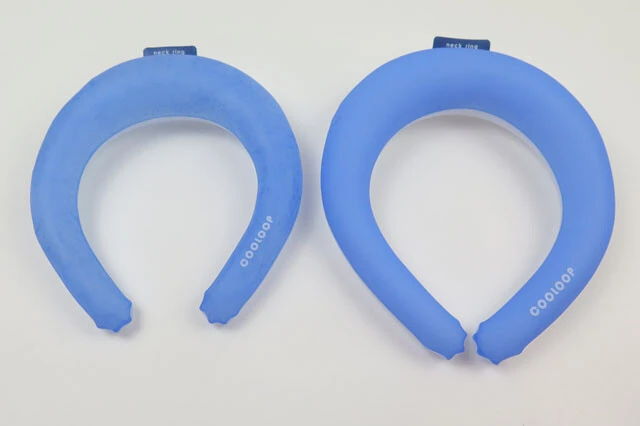 「COOLOOP プラス」(コジット、ロフト店頭価格Mサイズ3828円)。特殊素材使用のネックリング。猛暑でもひんやり感が約3時間持続