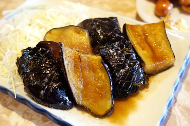「ナスしょうが焼」