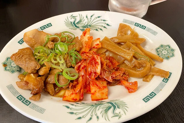 日高屋の「三品盛合わせ」