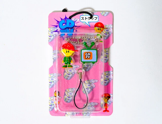 『COUNT DOWN TV』のストラップ&キーチェーン。こちらはゲーセンのプライズ品。野球帽のアビー君