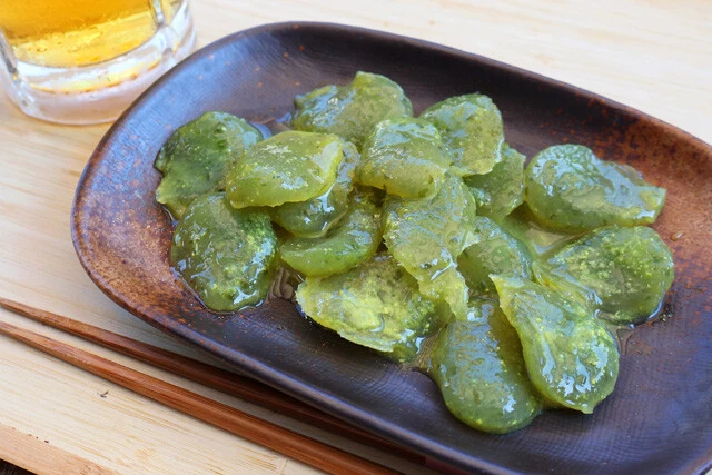 （５）完成！「刺し身こんにゃくのルイベ漬け」