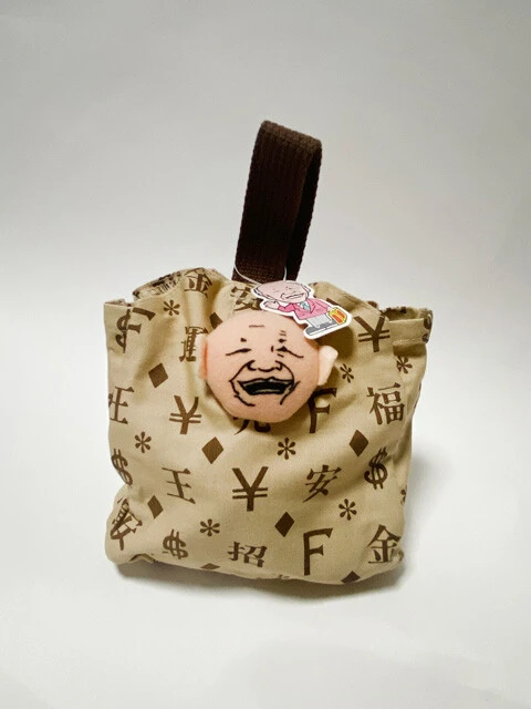 顔つきモノグラム風ミニポーチ