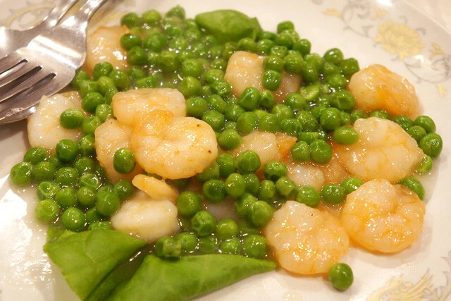 「海老のグリンピース炒め」