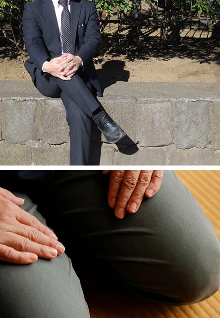 足組みは左右のバランスにゆがみが生じるため極力避けたい。逆に、正座はバランスを整えるのにいいので適度に取り入れよう