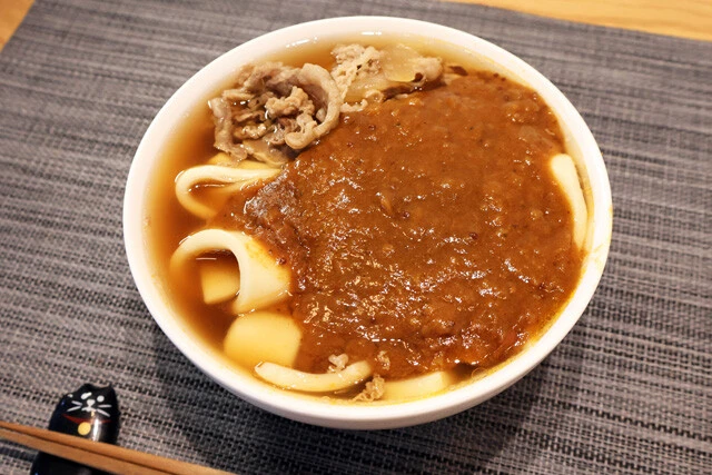 【牛魯珈カレーの煮込みうどん】カレーの超名店が監修した吉野家限定「牛魯珈カレー」を極太煮込みうどんにしたら激ウマ!<野島慎一郎のバカレシピ>