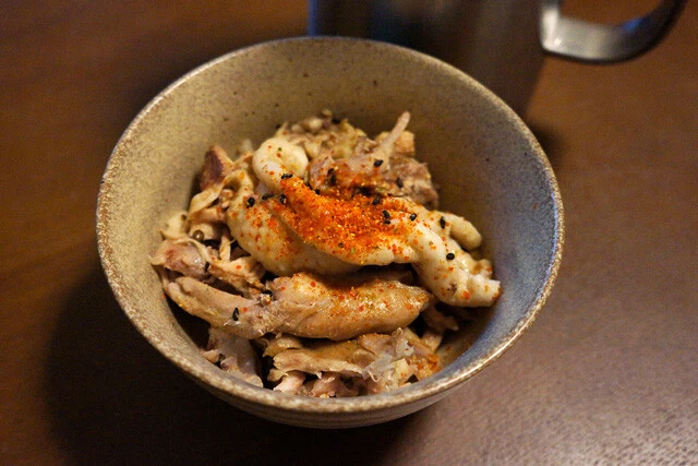 その日の晩酌のつまみにした