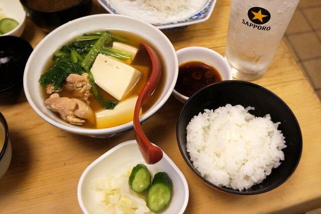 「とり豆腐ライス定食」