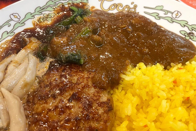 ハンバーグほうれん草デミグラスカレー