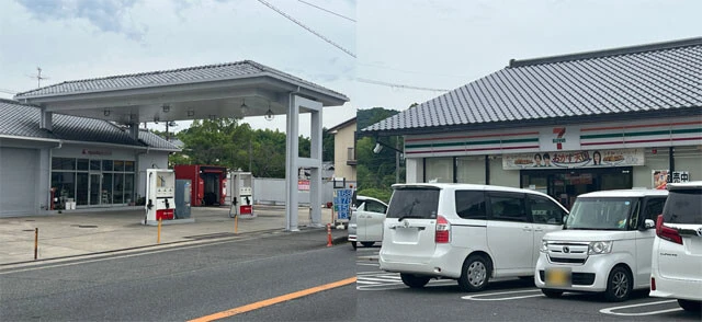 明日香法により、コンビニやガソリンスタンドも瓦屋根に