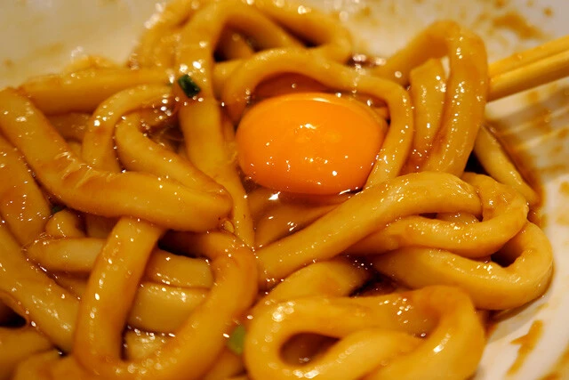 玉子を落として