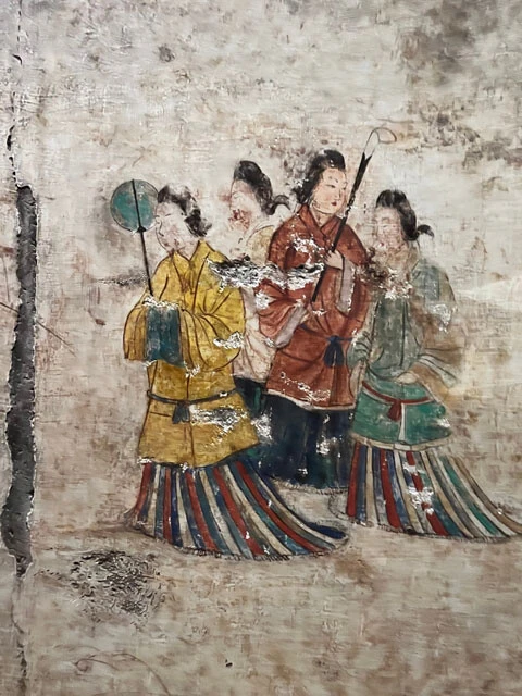 文化財登録予定の高松塚古墳（壁画）