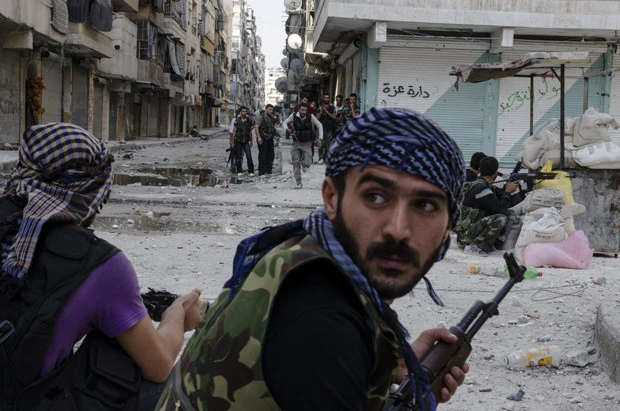 2012年、シリア北部の主要都市、アレッポで毎日繰り広げられていた激しい戦闘(撮影/八尋伸)
