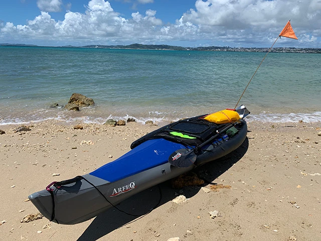 柿谷氏が用意したシーカヤック