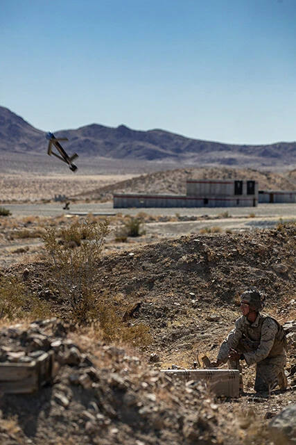 自爆ドローン・スイッチブレードは、目標撃破までの動画が残る（写真／米国海兵隊