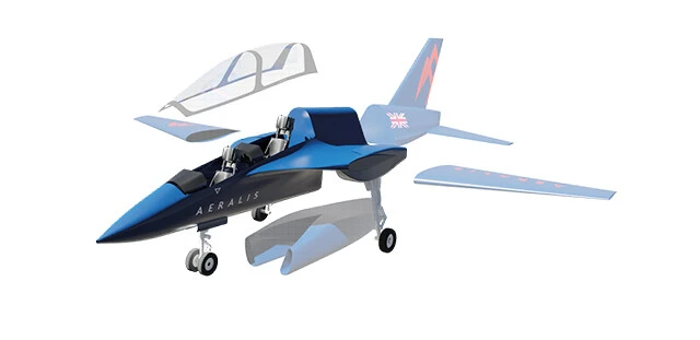 コアファイターに、コクピット、両翼、尾翼、エンジンがモジュラー化されて、練習機から無人機まで変身可能(イラスト:AERALIS)