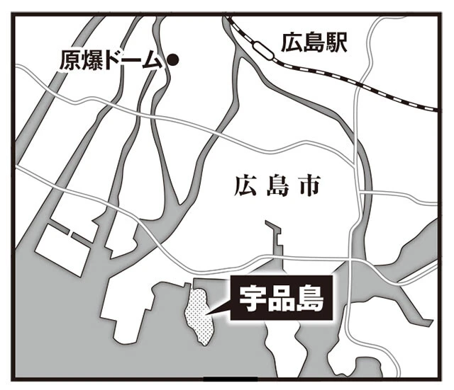 宇品島の地図