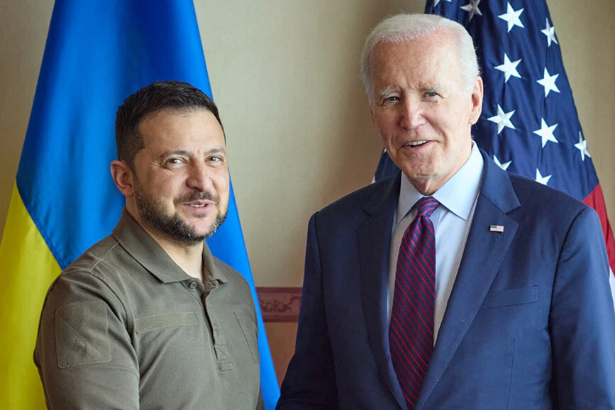 広島で行なわれた米バイデン大統領とウクライナ・ゼレンスキー大統領の会談の結果、ウクライナ兵へのF‒16戦闘機の訓練開始や新たな軍事支援パッケージが発表された