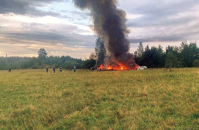 プリゴジンが搭乗していたとされる航空機の墜落地点はモスクワから北西約300㎞。ワグネルのナンバー2や＂金庫番＂も同乗していたという
