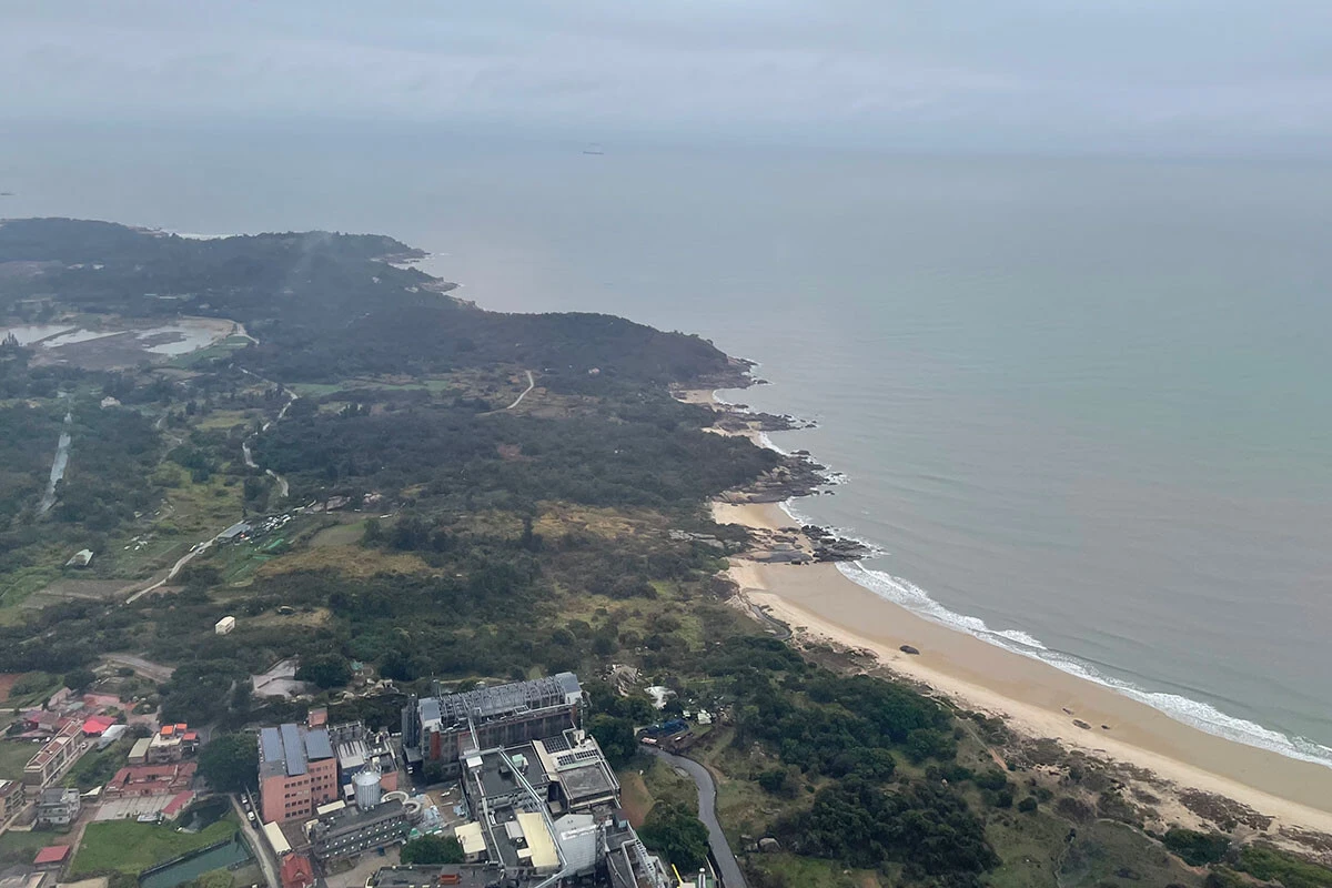 上空から見た金門島