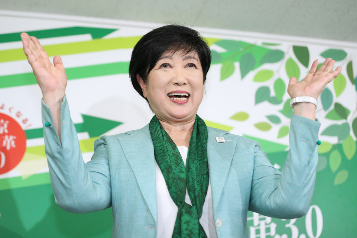 東京都知事選で3回目の当選を果たした小池百合子氏（写真／共同通信社）