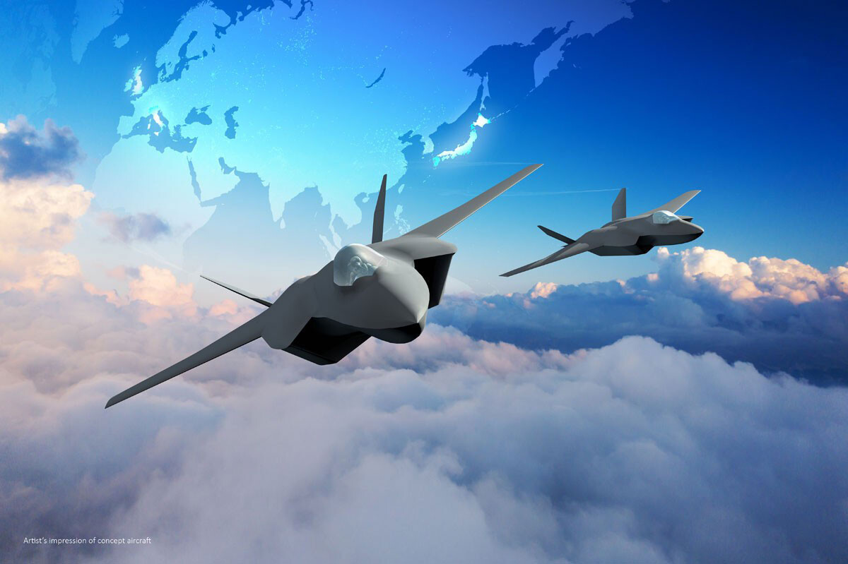 このイメージ図のように次期戦闘機F3は大空を飛ぶことになるのだろうか？（写真：自衛隊HP）