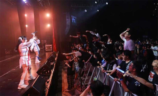 舞台の上の「推し」に客席から懸命に声援を届ける観客