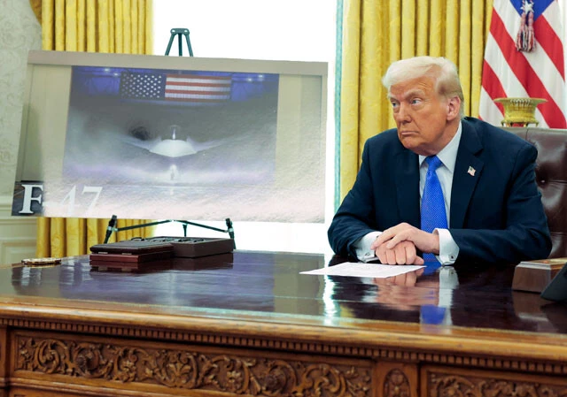 自身が第47代大統領であるため、F－47と命名したトランプ。大統領が戦闘機に名前をつけるのは異例のことだという