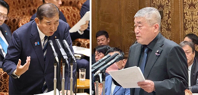 6分間で伊勢﨑氏は石破首相に対し、米軍によるイランの核施設への空爆を例に、日米地位協定の互恵性への問題意識、そしてパレスチナの国家承認の閣議決定を訴えた