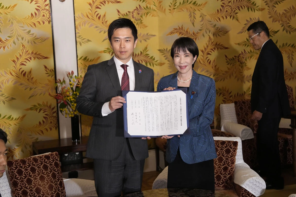 自公連立は崩壊。新たに自民・維新連立がスタート。日本は多党化時代に入った（写真：共同）