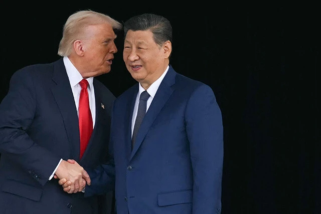 昨年10月の会談後のトランプ大統領と習近平国家主席。今年も4回の米中首脳会談を予定している