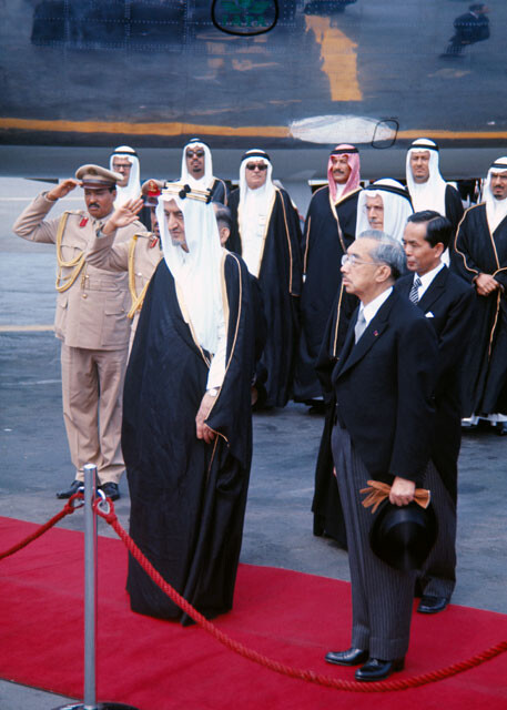 1971年、サウジアラビアのファイサル国王が来日し昭和天皇と会見。日本の中東依存はこの頃には90％だった