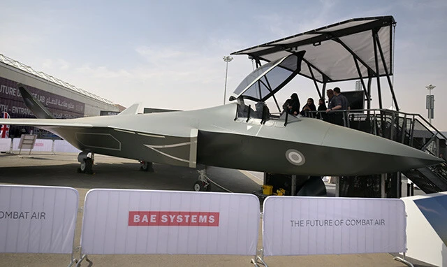 2035年頃の実用化を目指している、日英伊が共同開発を進める次期戦闘機計画「GCAP」のモックアップ