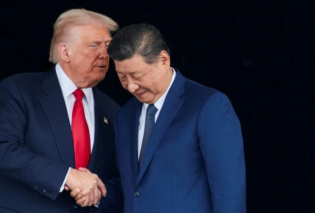 トランプは、戦争の勝者として北京に凱旋できなかった（写真：ロイター＝共同）