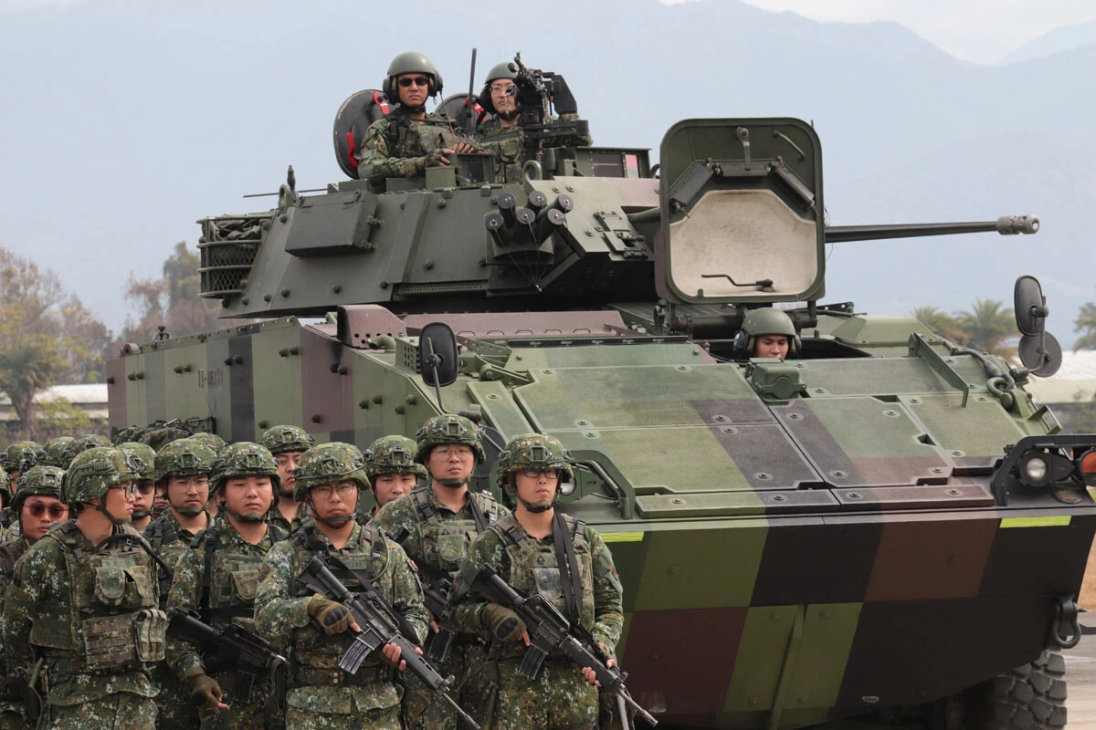 陸軍の演習で勢ぞろいする中華民国軍の兵士たち。軍は50年近く（もしくはそれ以上）実戦を経験していない（撮影／王清正）