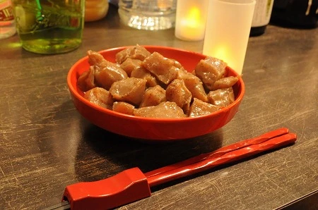  メニューはすべて精進料理「雷こんにゃく」（６００円）