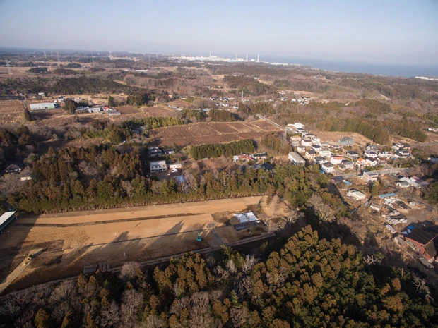 イチエフの南西側に広がる大熊町の「中間貯蔵施設」建設予定地。だが、その用地買収は遅々として進んでいない。そのうち強制的に接収されるかも…