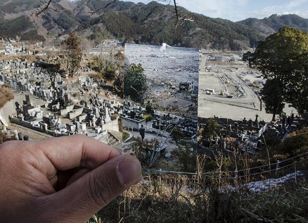 岩手県上閉伊郡大槌町、高台より。２０１６年１月１２日撮影（手持ちの写真は２０１１年３月２１日撮影）