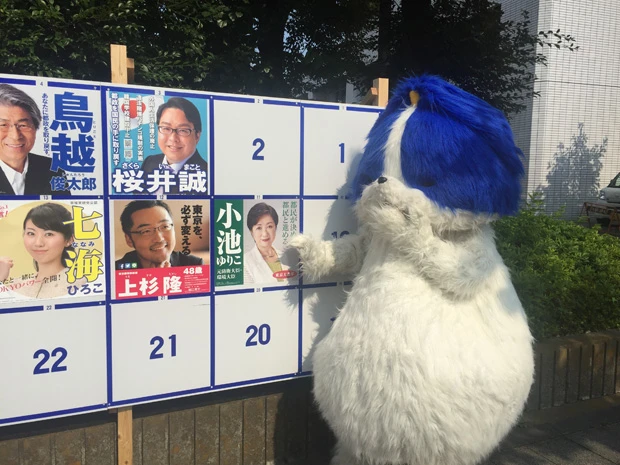  都知事選では、自分と同じように公認をもらえなかった境遇の小池候補を応援している