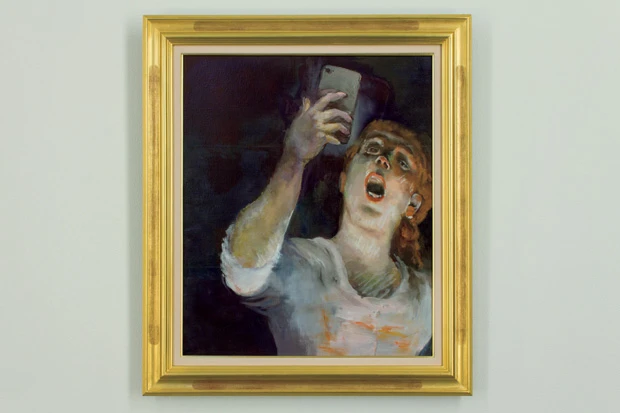 『戦慄のミッドナイトコール』深夜でも鳴りやまないクライアントからの鬼着信……。元ネタはドガの『カフェ・コンセールの歌手』だが、こちらはもはや発狂寸前?