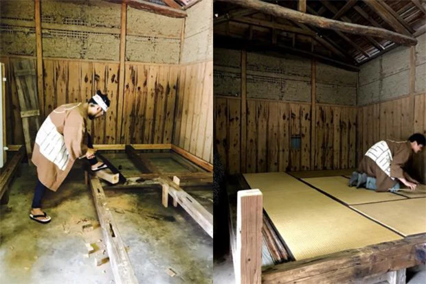 江戸部屋作りに着手する荻原氏(左)と針谷氏(右)