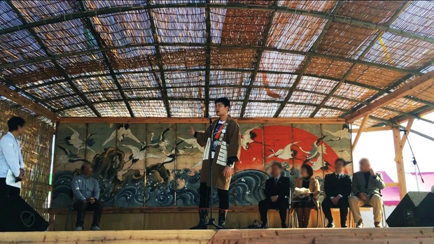 ど田舎にしかた祭りで披露された「襖からくり」の一種