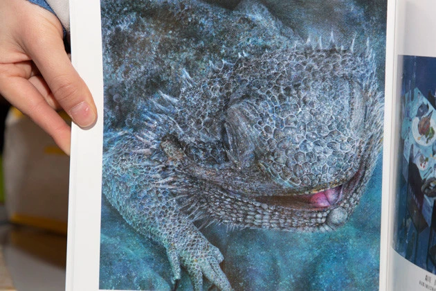 内閣総理大臣賞を受賞した清水さんの絵画