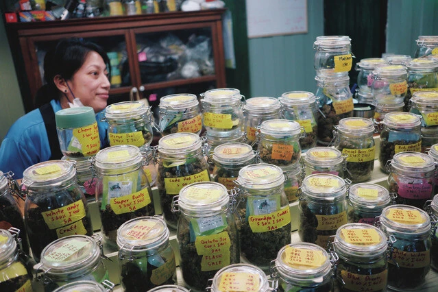 バンコクの高級住宅街にある大麻の個人販売店。安価なものから高級品まで豊富な品ぞろえが売り