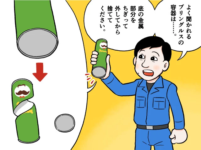 プリングルスの空き容器、みんなどうやって捨ててる？