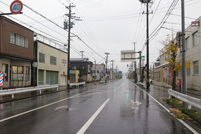 突如クマが出没し、次々と人を襲った秋田県北秋田市鷹巣の市街地の様子