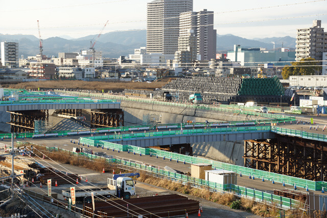 建設が進むリニア神奈川県駅（仮）